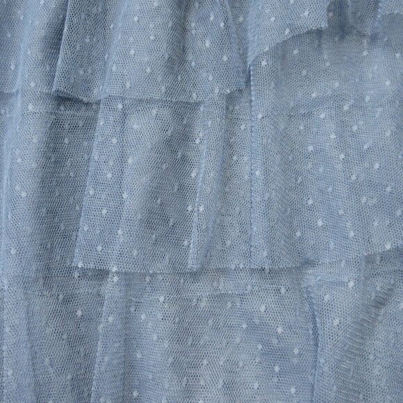 NWT by Anthropologie Tiered Tulle Midi in Sky Blue Layered Skirt S - Picture 5 of 7